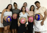 Pintura em barrigas de gestantes no Hospital Rocha Faria aumenta vínculo entre mamães e bebês